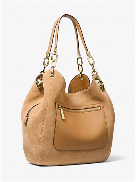 suede backpack michael kors|Michael Kors suede shoulder bag.